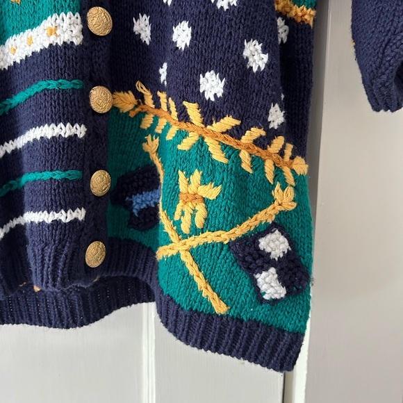 Portraits by Northern Isle Hand-Knit Short Sleeve Sweater Cardigan - Picture 4 of 8